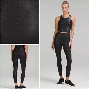 Lululemon Wunder Train High Rise Tight 28 in Black Foil